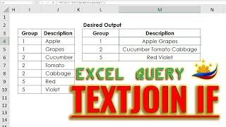 Excel Query: Textjoin If