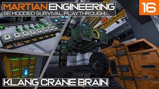 Martian Engineering E16: Klang Crane Brain | No Script Vanilla Automation | Space Engineers Survival