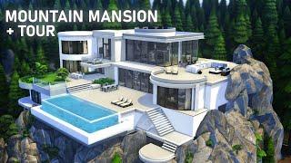 MEGA MOUNTAIN MANSION + TOUR | Sims 4  Speed Build | NO CC