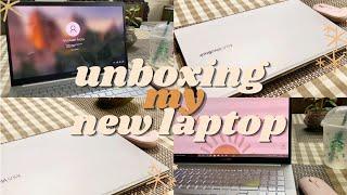 unboxing my laptop | Asus VivoBook 15 + accessories (aesthetic) | Muskaan Arora #unboxing #laptop