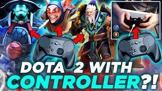 IS THIS REAL?! Crazy Guy playing Meepo with a Controller