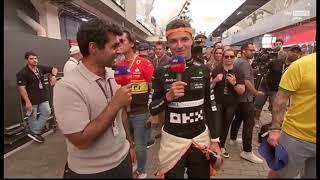 Lando Norris on Brazil GP Sprint Win & His Gains on Max Verstappen | F1 2024 Title Battle Heats Up!