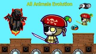All Animals Evolution With Pirate Captain Reaper (EvoWorld.io)