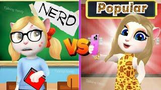 NERD VS POPULAR My talking Angela 2