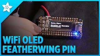 WiFi OLED FeatherWing Brooch