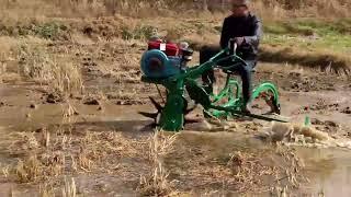 Paddy and dry field mini cultivator tractor test