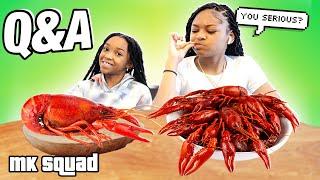 MACEI AND BADKIDPARIS JUICY Q&A SEAFOOD MUKBANG!!