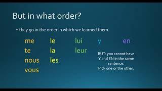 French: How to use double object pronouns