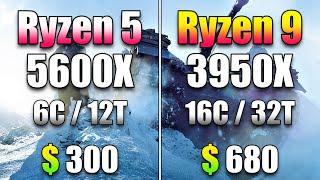 Ryzen 5 5600X vs Ryzen 9 3950X | PC Gaming Tested