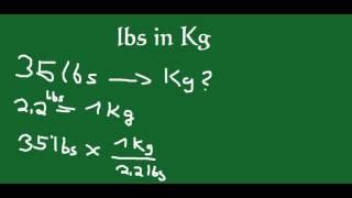 Converting lbs to kg - lbs in Kg umrechnen