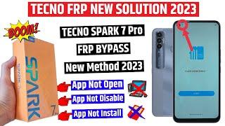 Tecno spark 7 pro (kf8) Frp bypass | New trick 2023 | All Tecno Frp remove New Method 2023