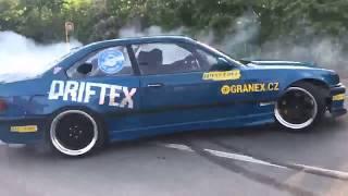 BMW E36 widebody 340i V8 DONUTS!!!