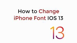 IOS 13 : How to Change iPhone Keyboard Font IOS 13 (No Jailbreak)