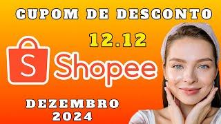 CUPOM SHOPEE Dezembro 2024 Cupom de desconto SHOPEE 12.12 codigo frete gratis livros CUPONS como