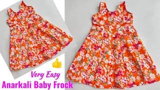 Anarkali Baby Frock cutting and stitching Full Tutorial | Baby Frock cutting and stitching