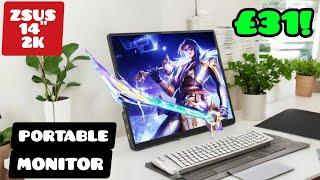 ZSUS 14" 2K Portable Monitor | Unboxing | Gaming