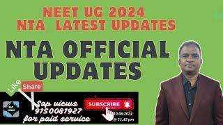 #NTA's LATEST UPDATE||#NEET UG 2024 UPDATE||#NO TIME LOSS IN NEET UG 2024||