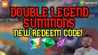 New Redeem Code! My Double Legend Summons! Free Mythic Stone + 1000 Gems - Infinite Magicraid
