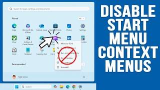 Disable the Ability to Right Click (Context Menus) on Icons on the Windows Start Menu