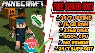 Free 24/7 Minecraft server hosting with ryzen 9 | 16 gb Ram server hosting | Wandercloud hosting