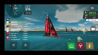 Virtual Regatta.EmiratesTeamNZ Ac75 Class Sailing.America'scup  Cagliari Italy 2023  Race 1.