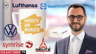 Märkte am Morgen: Lufthansa, Deutz, Volkswagen, Symrise, TeamViewer, Zalando