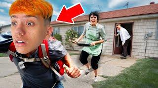 I ANNOYED MY MOM TO ESCAPE FROM HOME!! (SCHOOLBOY RUNAWAY)