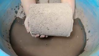 New Satisfying Video Dusty Gritty Sand Cement Asmr Dry+Water Crumbling Paste Play Oddly Satisfying