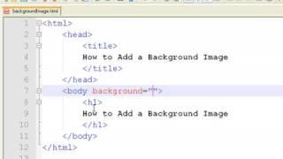 How to Create Web Pages Using HTML : How to Add a Background Image to a Web Page