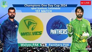  Live: Wolves vs Panthers - 1st ODI | PAK ONE DAY CUP 2024 Live #championscup #wolvspan #cricket