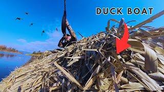 Solo DUCK HUNT In My Boat Blind! (Mallards, Pintail, and Wigeon!!!)