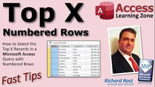 Select the Top X Records (Top 10, Top 20%, etc.) in a Microsoft Access Query with Numbered Rows