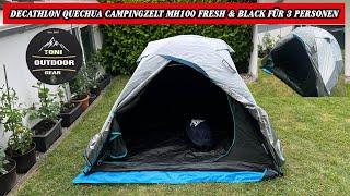 Decathlon  Quechua Campingzelt MH100 Fresh & Black für 3 Personen