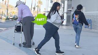 Fat Old Man Farts On People At Store!! (Farts That Make You Flee)