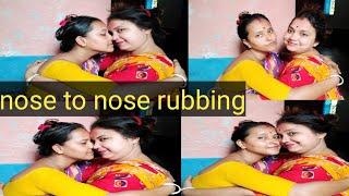 bear hug nose to nose rubbing challenge || # requested video # funny.