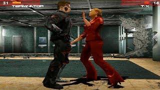 Terminator T-850 Vs T-X All Boss Fight Scenes - Terminator 3 Rise Of The Machines Game