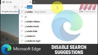 How to Disable Search Suggestions on Microsoft Edge