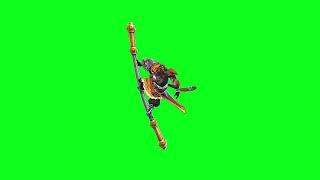 Sun Monkey king 4k green screen