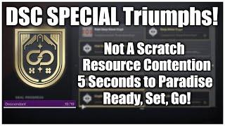 DSC Raid Triumphs! | Destiny 2 | Encounter Specific Triumphs: Resource Contention Short Circuit etc!