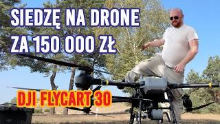 Największy i NAJDROŻSZY dron DJI FlyCart 30  przenosi psa robota