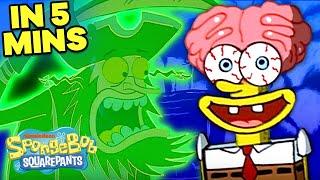 SpongeBob Loses His Head in 5 Minutes!  "Scaredy Pants" 5 Minute Episode | SpongeBob