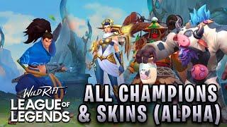 League of Legends: Wild Rift ALL 36 CHAMPIONS & SKINS CONFIRMED FOR ALPHA | Wild Rift