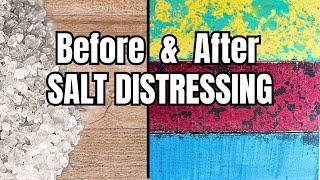 Chippy Paint Effect with Salt! Fast & Easy Distressing Hack