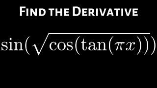 Derivative of sin(sqrt(cos(tan(pix))))