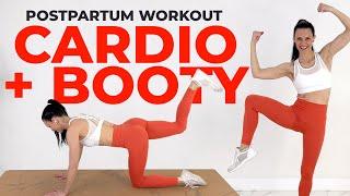 Postpartum Cardio Workout + GLUTES | 20 Minute Postpartum Workout