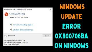 How to Fix Windows Update Error 0x800706ba on Windows 11