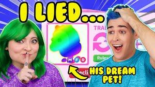 LYING To My *CRUSH* For 24 HRS Then SURPRISING HIM With His MEGA Dream Pet! Adopt Me Roblox PRANK!