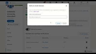 Adding university student domains to Page for LinkedIn Verification