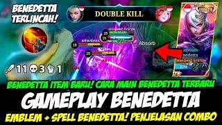 BENEDETTA ITEM BARU EMBLEM & BUILD BENEDETTA TERSAKIT 2023 TUTORIAL & GAMEPLAY BENEDETTA TERBARU