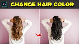 How to Change Hair Color to Black - Photoshop Tutorial